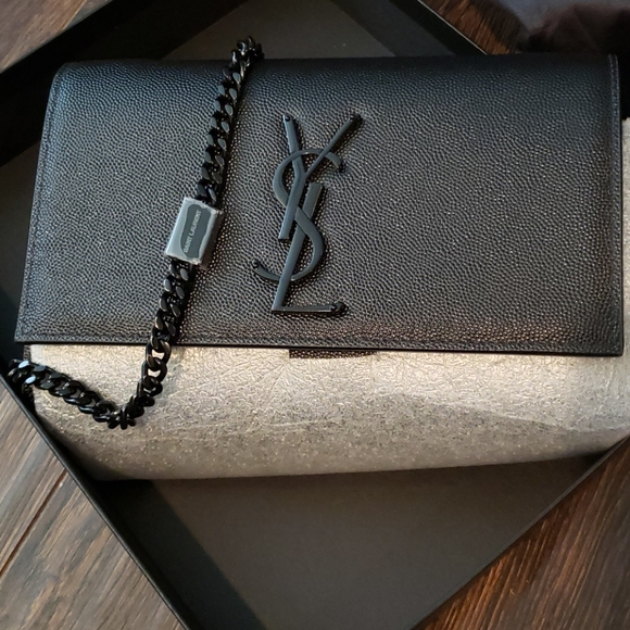 YSL Black Small Kate Bag with Matte Black Hardware - Picture 4 of 11